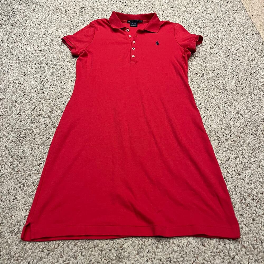Ralph Lauren Sport Polo Dress Short Sleeve M Pink Preppy Classic Casual
